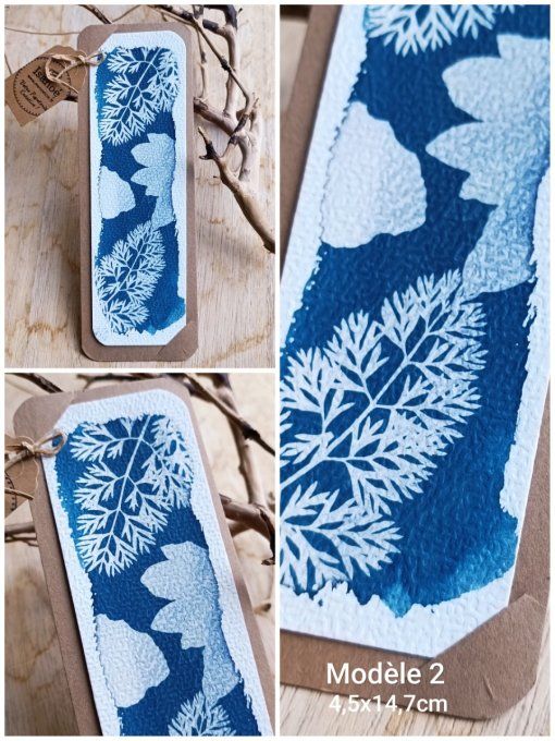 Marque-page Cyanotype Botanique - Fait Main  