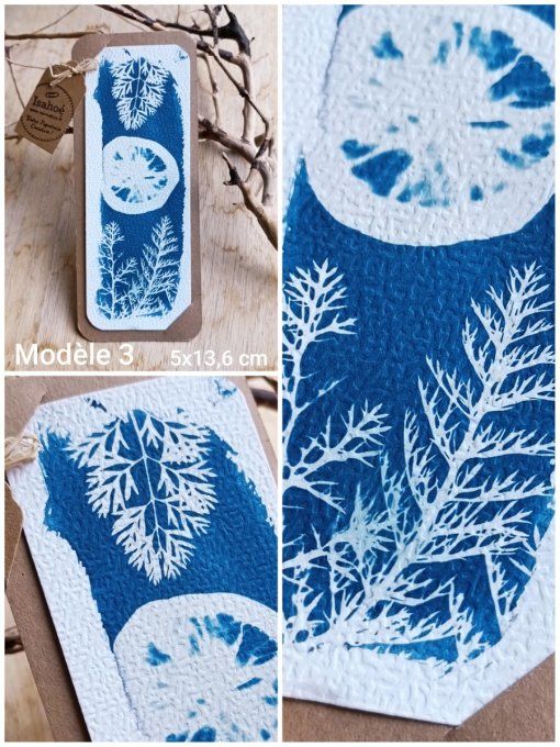 Marque-page Cyanotype Botanique - Fait Main  