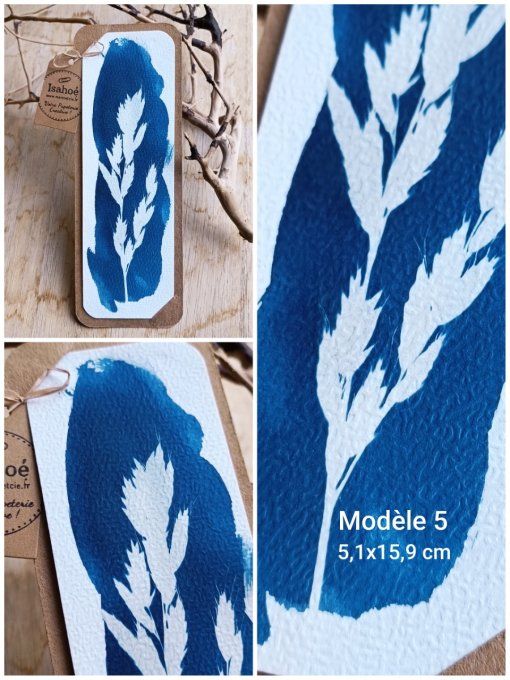 Marque-page Cyanotype Botanique - Fait Main  