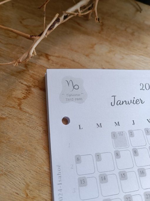 Recharge : Calendrier annuel + mensuels  2025