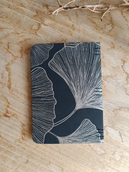 Carnet Reliure Copte - Gingko - Fait Main 