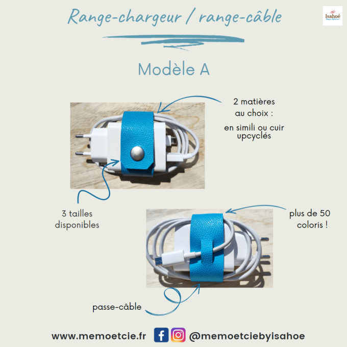 Range-chargeur/ range-câble - Simili upcyclé