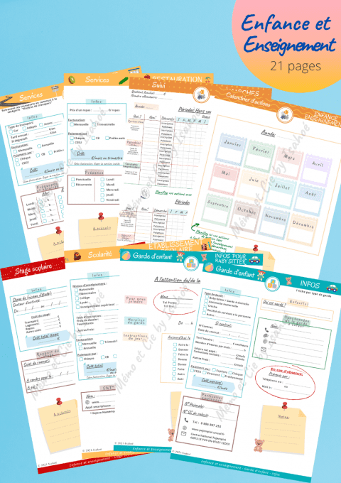 Mémo Familial- 3 catégories : Enfants / Administrations et Services /Animaux de compagnie - 57 pages