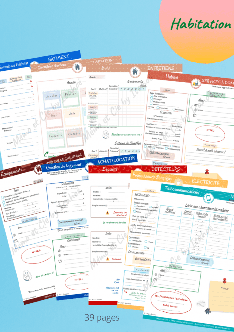 Mémo Familial- Catégorie Habitation seule - 44 pages